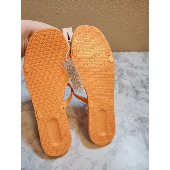 NWT Old Navy Women Sunshine Jelly Slide Sandals Orange Flat Size 9‎ - Picture 6 of 7